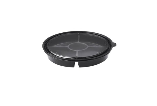 Plato redondo 5D negro con tapa hermetica x 50 unidades